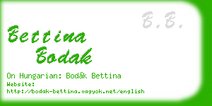 bettina bodak business card